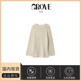 现货 韩系女装 GROVE 型针织衫 套头上衣 EDGE韩国设计师宽松版