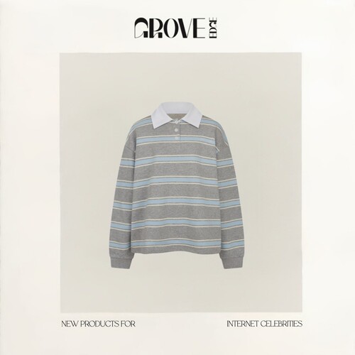 【现货】GROVE EDGE春季新款韩国设计师撞色T恤+半身裙套装