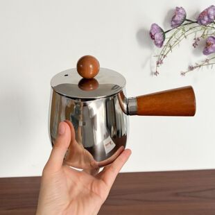 金属煮茶器304不锈钢围炉煮茶烤奶壶罐室内户外家用古法煮茶器侧