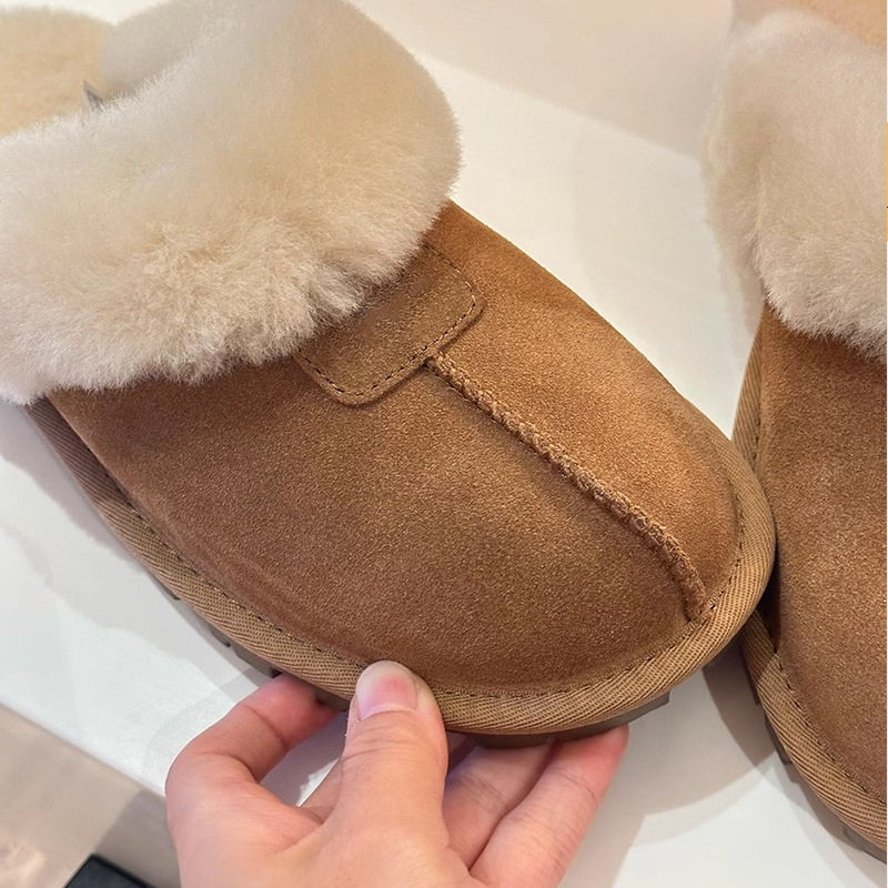 河南桑坡羊皮毛一体星星毛毛拖鞋冬季外穿真皮防滑保暖包头拖鞋女,女鞋,包头拖,淘宝优惠券,粉丝福利购,淘宝优惠卷