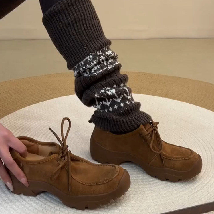 羊皮版~百搭厚底系带小皮鞋真皮复古休闲运动舒适深口单鞋乐福鞋,女鞋,深口单鞋,淘宝优惠券,粉丝福利购,淘宝优惠卷