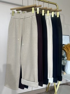 品牌女款 子女休闲裤 加绒加厚仿羊绒阔腿裤 檬芬齐7915冬款