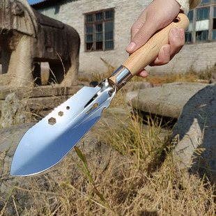 野菜铲多功能不锈钢户外铲便携挖野菜小铁锹钓鱼花园艺求生新款