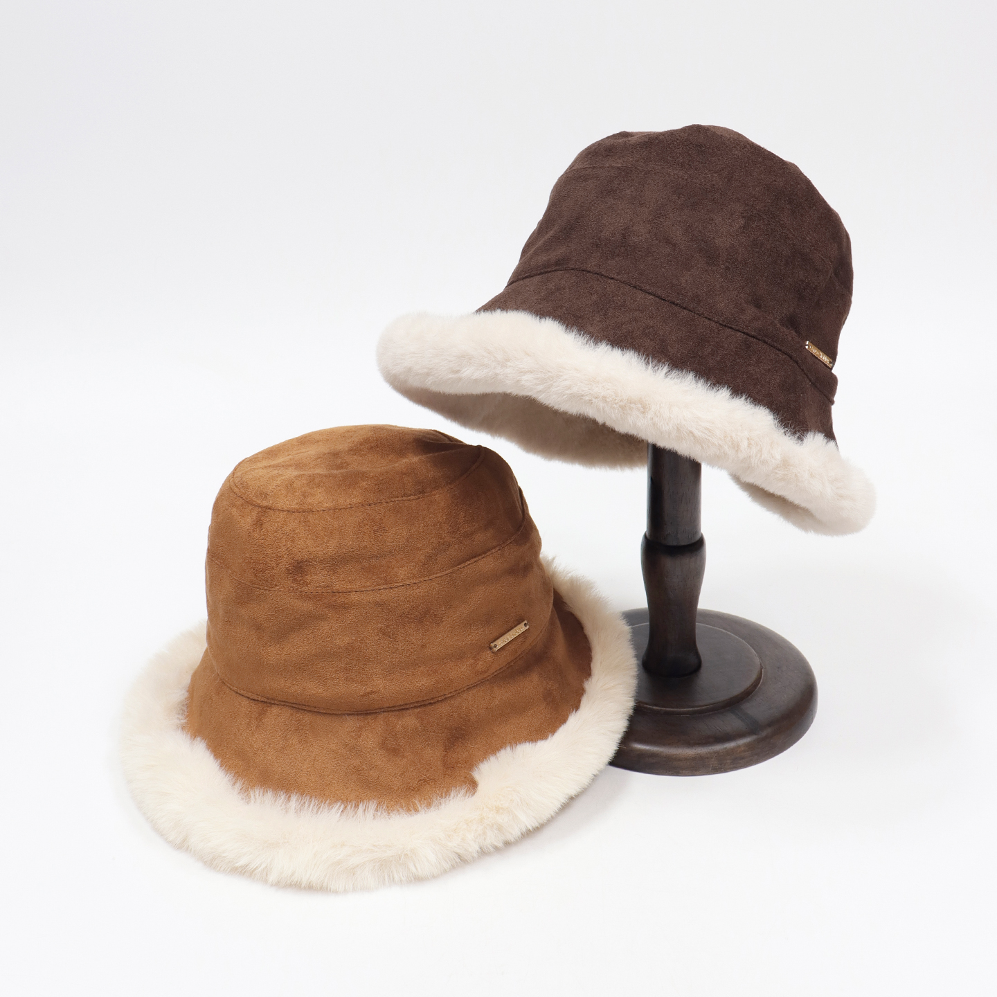 韩系简约仿羊羔毛渔夫帽