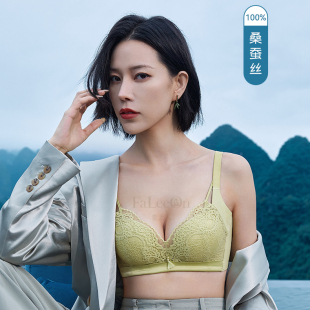 贵夫人桑蚕丝内衣女无钢圈小胸聚拢A杯内衣收副乳调整型胸罩1206