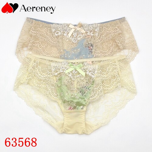 AERENEY爱亦心伊女性感蕾丝平角裤63568配81568 82568 84568文胸