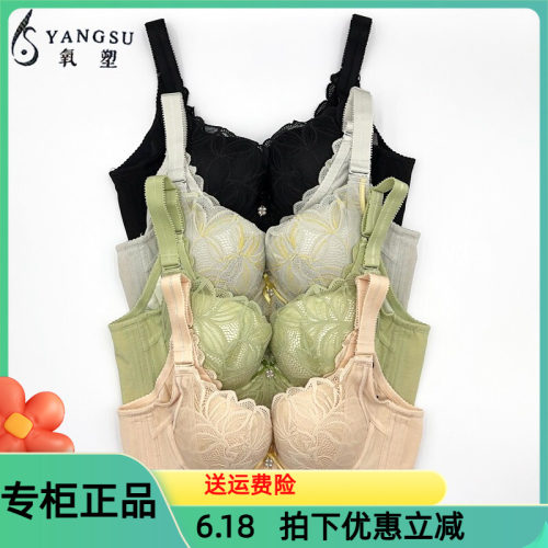 六月玫瑰氧塑文胸BC中薄杯聚拢防下垂收副乳软钢圈调整型内衣8412