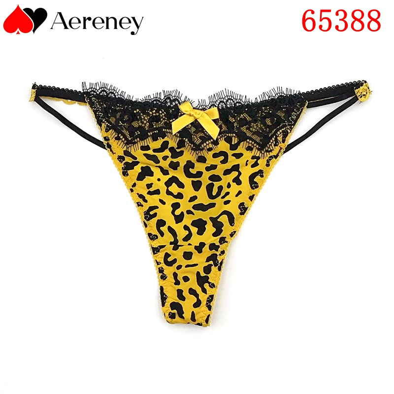 AERENEY爱亦心伊 热情女郎 女士性感蕾丝豹纹速干T裤丁字裤65388