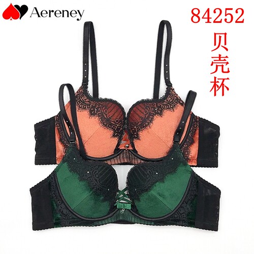 AERENEY爱亦心伊法式性感内衣BC杯软钢圈聚拢贝壳杯透气文胸84252