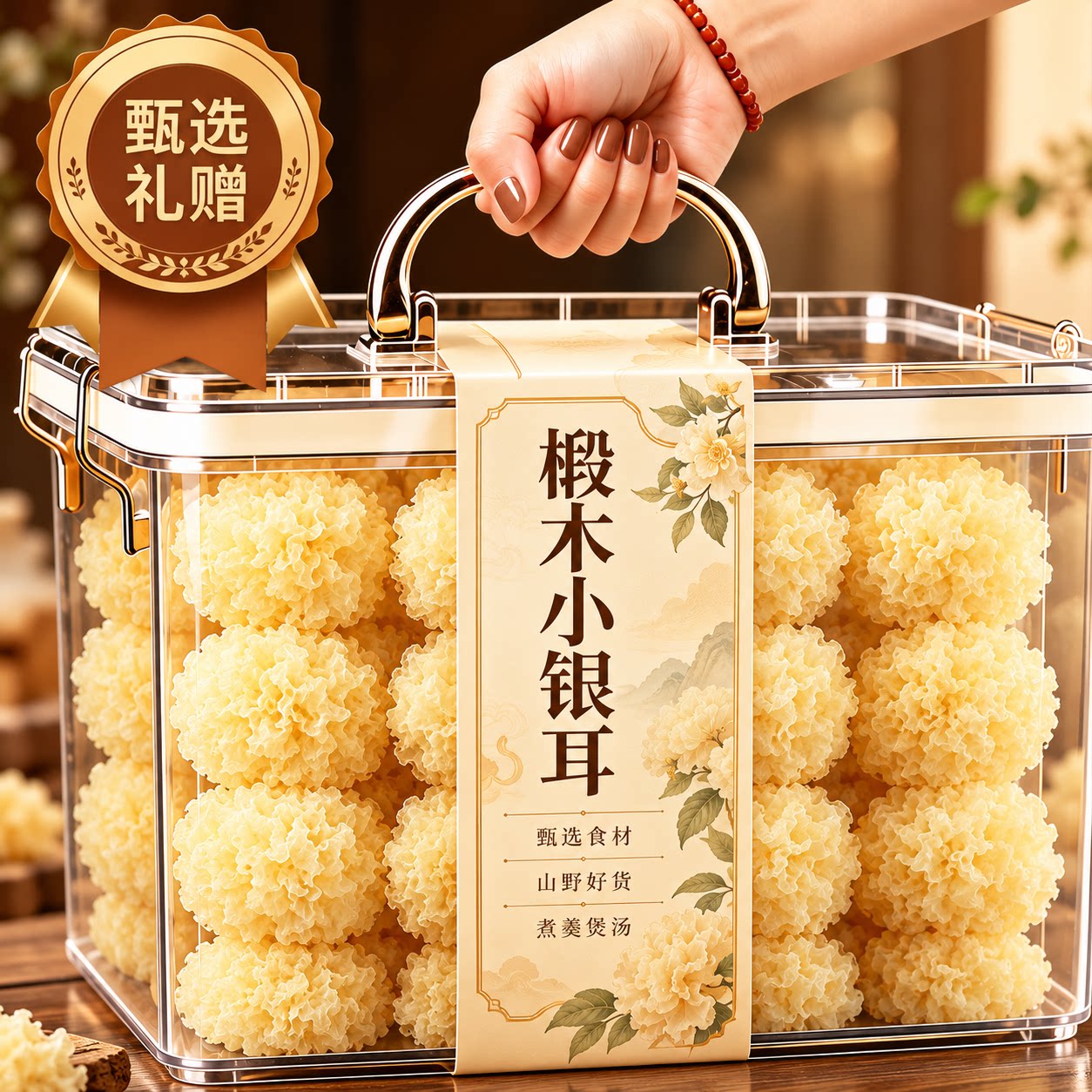 银耳正品官方旗舰店特级野生无硫古田椴木小银耳干货软糯雪耳出胶