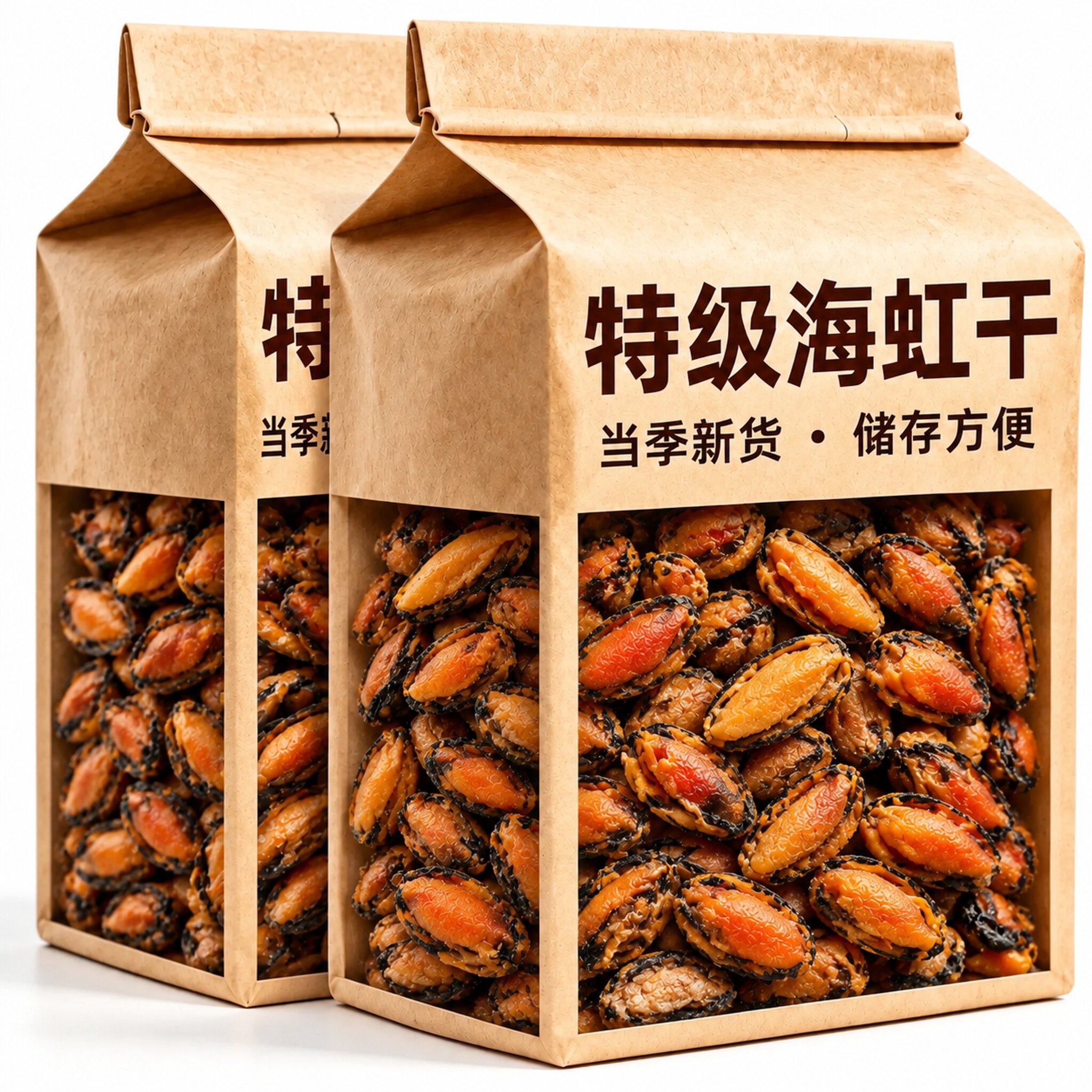 淡菜干货新晒海虹肉干贻贝青口肉山东特产海鲜干货煲汤官方旗舰店