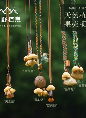 新品/森野 手工果壳项链 天然植物果壳摇铃波西米亚风铃小众配饰