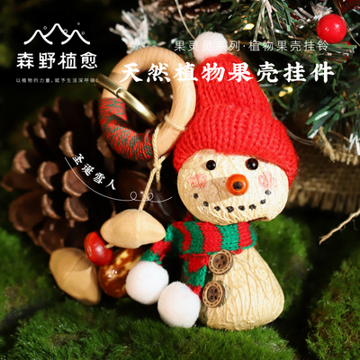 森野植愈天然植物果壳包包挂件圣诞小挂件玩偶钥匙扣圣诞礼物装饰