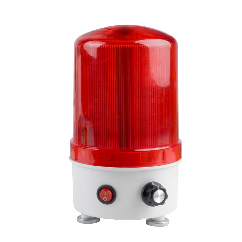带开关旋转警示灯闪烁灯led声光报警器220V24V警示灯声音可调节