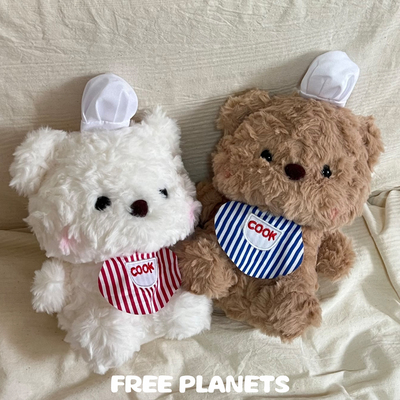 烘焙厨师小熊玩偶毛绒公仔娃娃儿童安抚玩具可爱送女朋友生日礼物