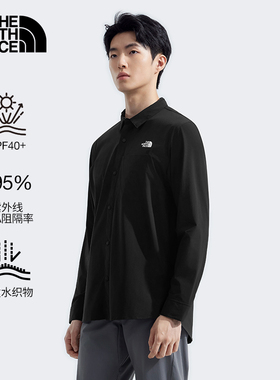 TheNorthFace北面2025春夏衬衣男户外防晒防泼水高弹长袖衬衫4NCQ