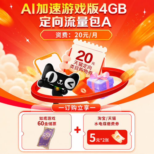 AI加速游戏版4GB定向流量包A
