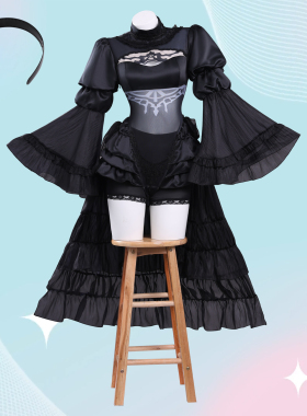 尼尔机械纪元cos服2b姐花嫁黑婚纱cosplay二次元动漫服装女全套装