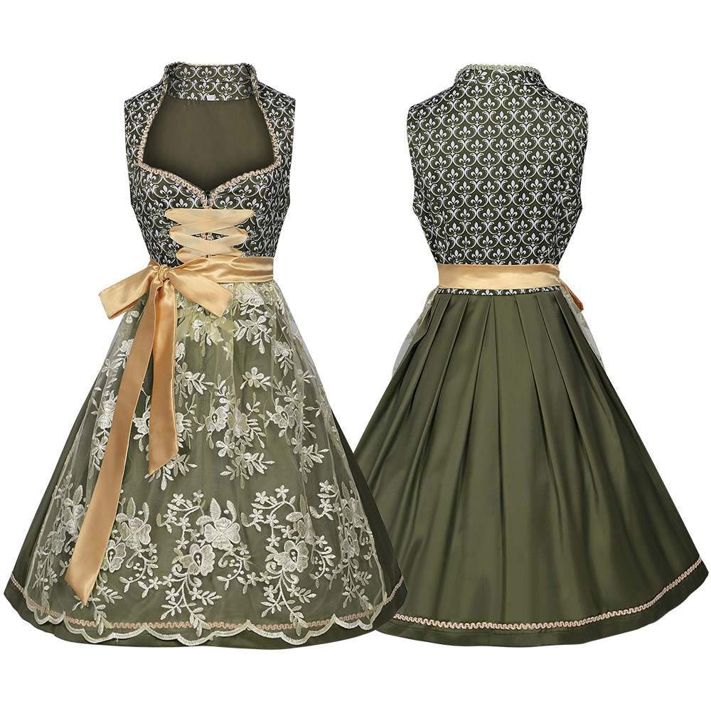 万圣节德国啤酒节狂欢服装分码吊带裤 巴伐利亚cosplay女款裙套装