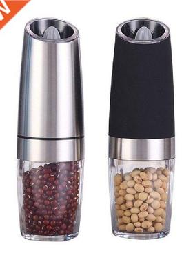 Electric Gravity Pepper Grinder Set of 2, Automatic Salt