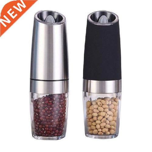 Electric Gravity Pepper Grinder Set of 2, Automatic Salt