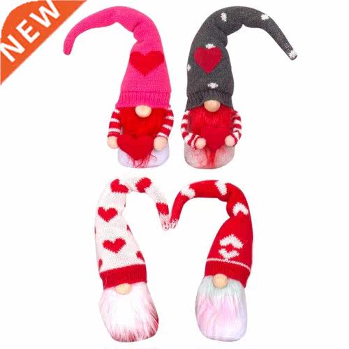 Valentines Day Gnome Doll Handmade Elf Figurine for Girlfrie