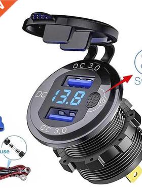 Quick Charge QC 3.0 36W Car Dual USB Charger Socket Waterpro