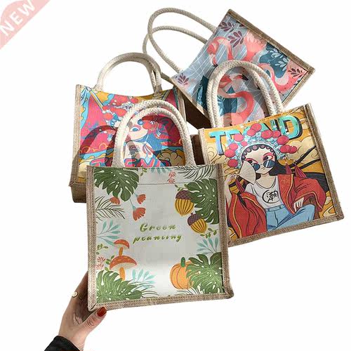 8 Styles Canvas Storage Bag Ladies Ethnic Style Square
