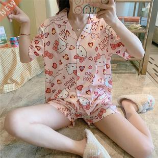 Pajama Set Women Summer Hot Spwear Shorts Cute Pijamas G