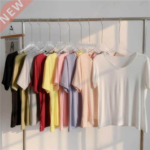 Harajuku women T Shirts T Shirt for 2022 new Fashion Solid