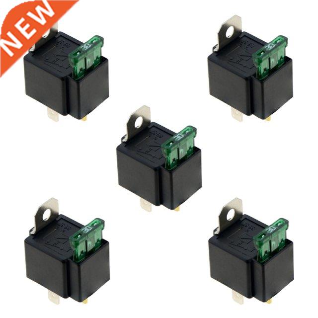 5X 4Pin DC12V 30A Fused On/Off Automotive Fused Relay With I