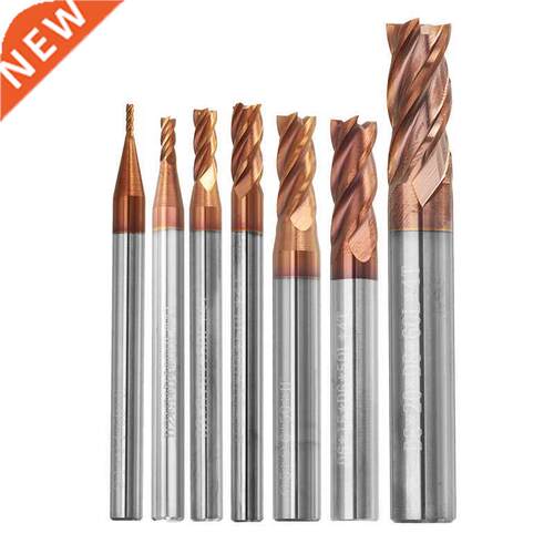 DANIU 1-8mm 4 Flutes Tungsten Carbide End Mill Cutter HRC55
