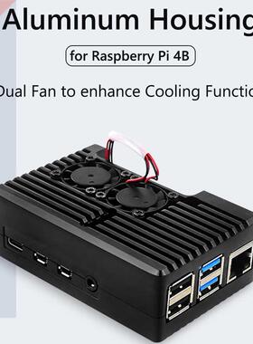 For Raspberry Pi 4B Aluminum Alloy Case Passive Cooling Shel