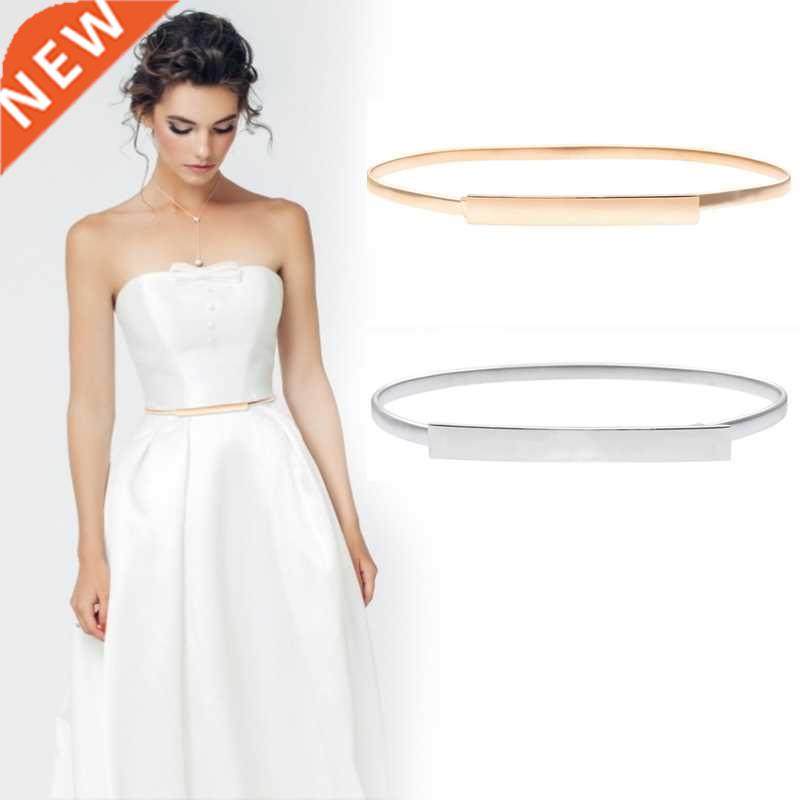 Gold Silver Belts For Women Dresses Elastic Sretch Female Wa