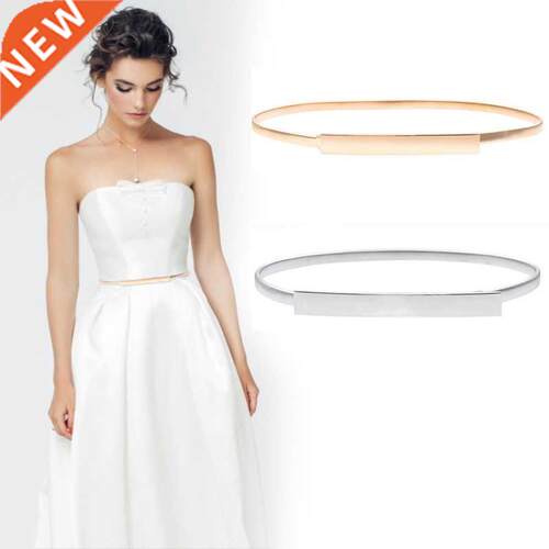 Gold Silver Belts For Women Dresses Elastic Sretch Female Wa