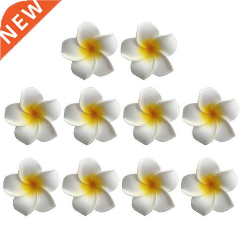 Flower Hair Clip Plumeria Hawaiian Clips Tropical Foam