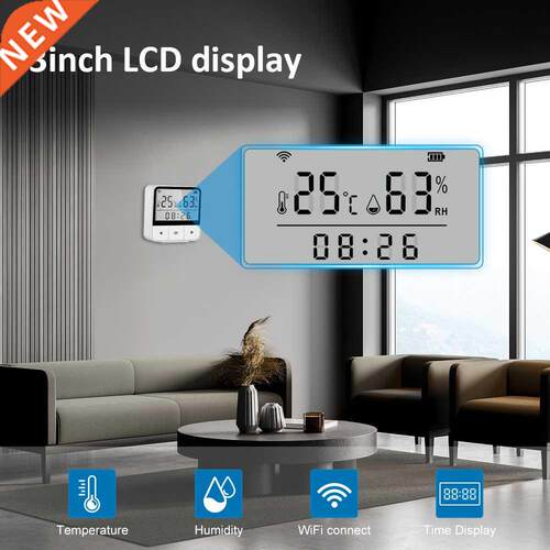 WiFi Temperature Humidity Sensor with Alarm APP Voice Contro