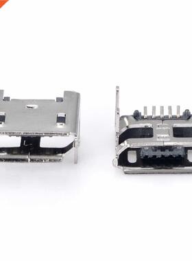 10Pcs 5pn Mcro USB Female Socket Type B 4 Legs Solderng C