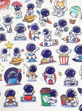 51Pcs Super Cute Astronaut Space Cartoon Stickers for Kids W