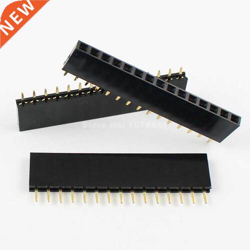 20 Pcs 2.54mm 15 Pin Female Single Row Straight Header Strip