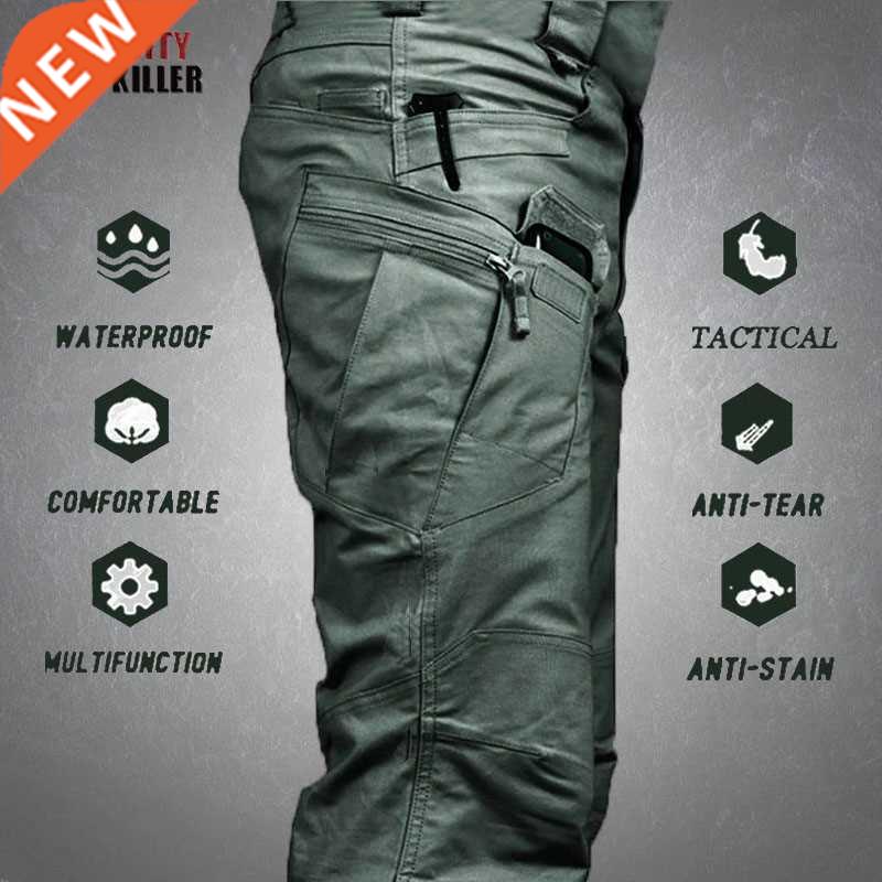 Tactical Cargo Pants Men Outdoor Waterproof SWAT Combat Mili