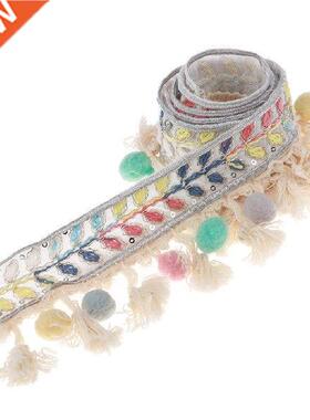 1Yard Pom Pom Trim Ball Fringe Sewing Lace Fabric Handmade