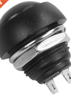 Black 5X Pcs M4 12mm Waterproof Momentary ON/OFF Push Button