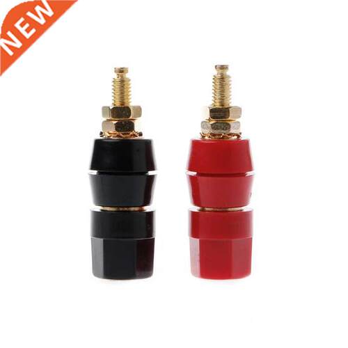 2pcs/set 4mm Banana Plug Red Black Connector Amplifier Termi
