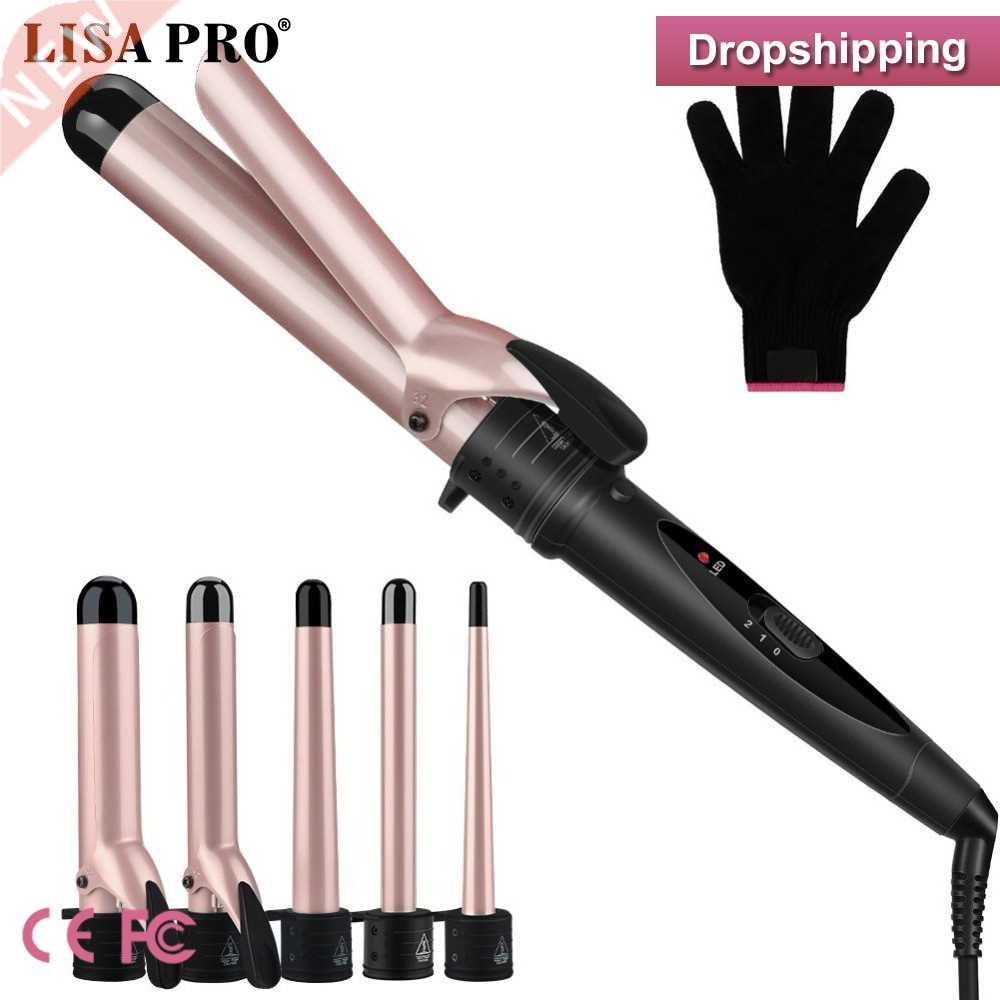 Curling Iron 5 in 1 Hair Curler Curling Wand Set 0. to 1.2