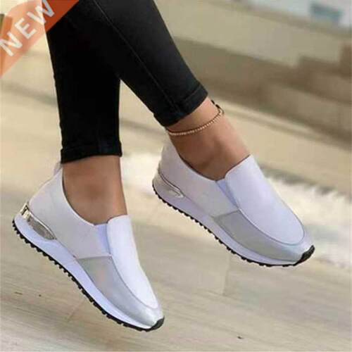 Women Boat Shoes 2022 Platform Casual Slip-On Shoes Ladies