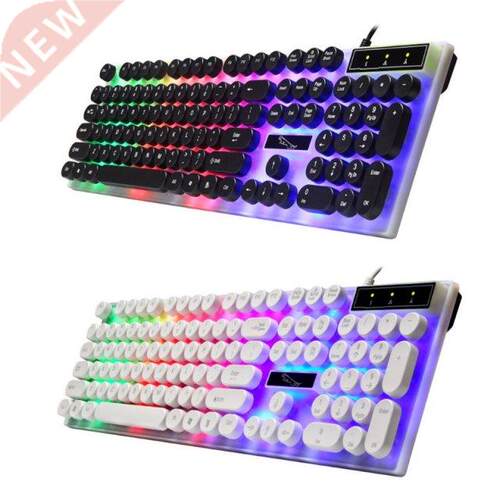 Keyboard with Round Keycaps for PC/Laptop Backlit Keyboard f