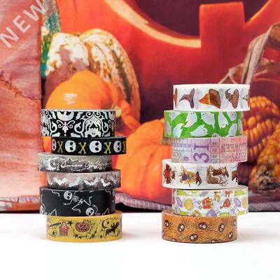 1PC Halloween pumpkin Skeleton skull bat calendar Washi Tap