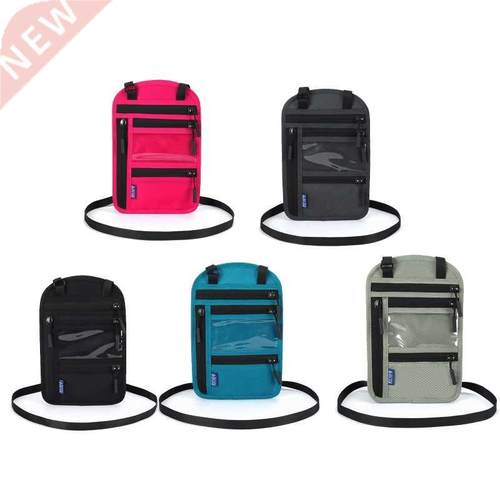 Practical Neck Wallet Travel Pouch with Adjustable Crossbody