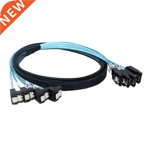 Solid State Hard Drive Data Cable Blue Aluminum Foil Shield